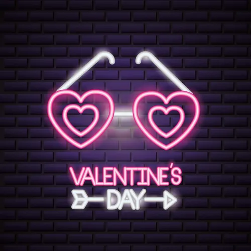 Valentines Day With Heart Sunglasses - Custom Aprons Now