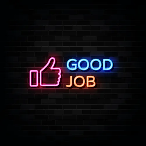 Good Job Neon Sign - Custom Aprons Now