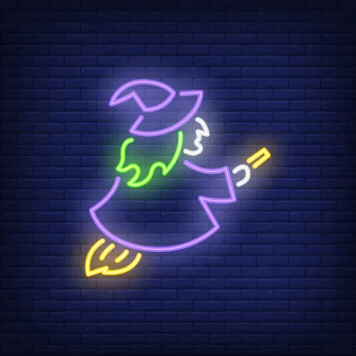 Witch Neon Sign - Custom Aprons Now