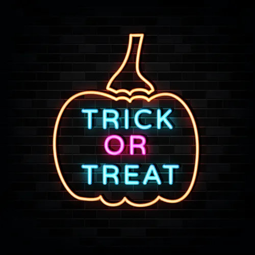Pumpin Trick or Treat Neon Sign - Custom Aprons Now