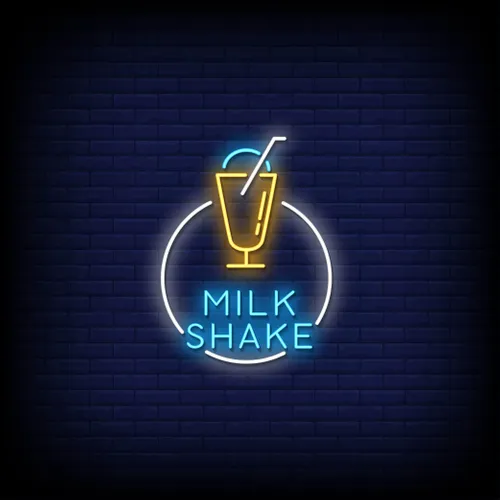 Milk Shake Neon Sign - Custom Aprons Now