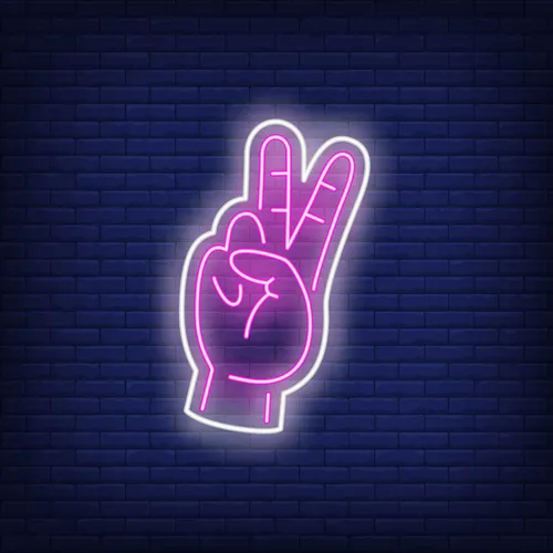 Peace Neon Sign - Custom Aprons Now