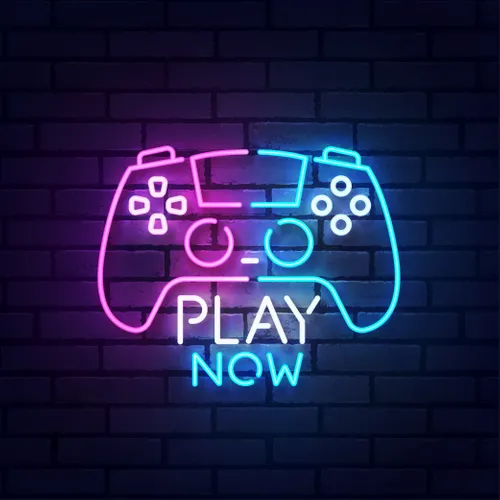 Play Now Neon Sign - Custom Aprons Now
