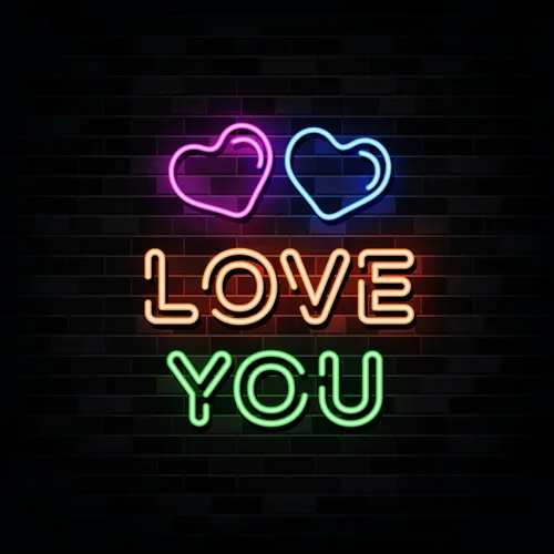 Love You Neon Sign - Custom Aprons Now