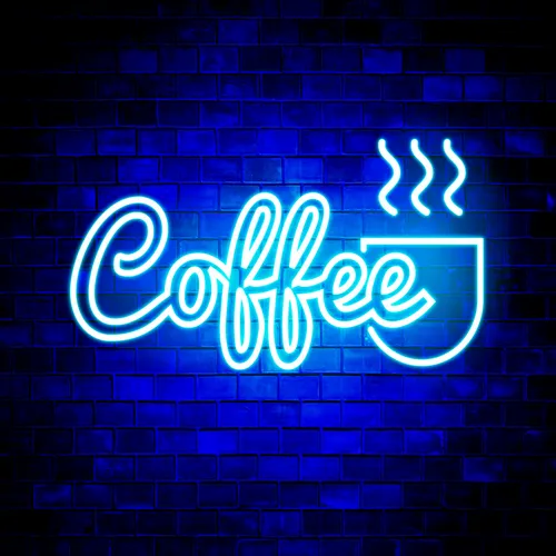 Coffee Neon Sign - Custom Aprons Now
