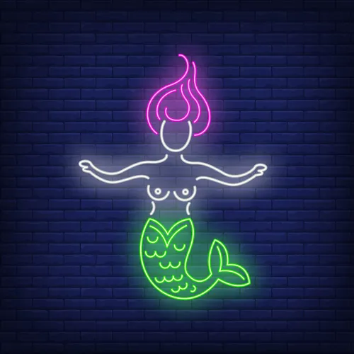Mermaid Neon Sign - Table Covers Now