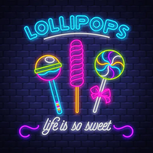 Lollipops Neon Sign - Custom Aprons Now
