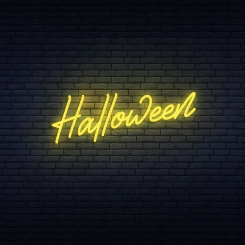 Halloween Neon Sign - Custom Aprons Now