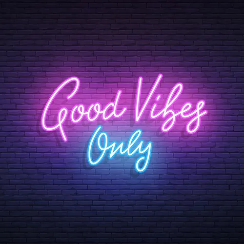 Good Vibes Only Neon Sign - Custom Aprons Now