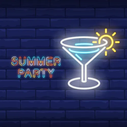 Summer Party Neon Sign - Table Covers Now