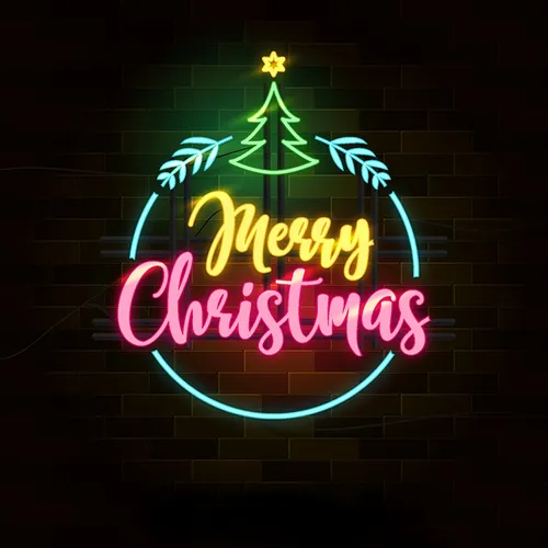 Christmas Neon Sign - Custom Aprons Now
