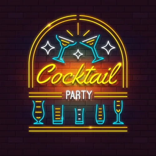 Cocktail Party Neon Sign - Custom Aprons Now