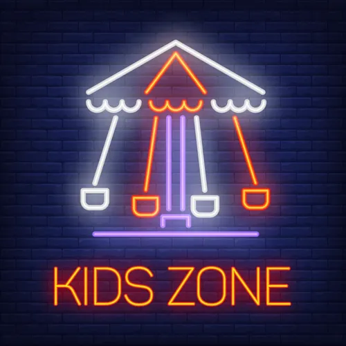 Fun Kids Zone Neon Sign - Custom Aprons Now
