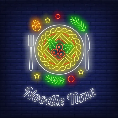 Noodle Time Neon Sign - Custom Aprons Now