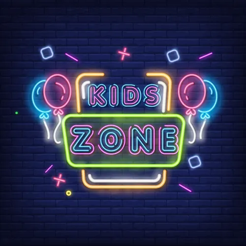 Funky Kids Zone Neon Sign - Custom Aprons Now