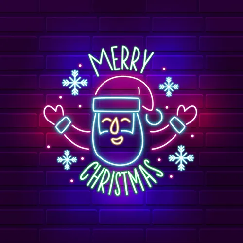 Santa Welcoming on Christmas Eve Neon Sign - Custom Aprons Now