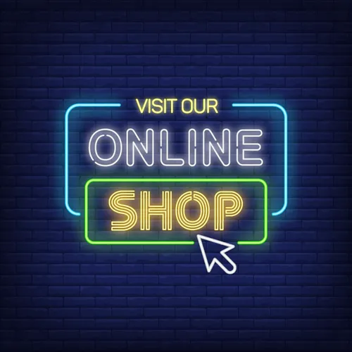 Online Shop Neon Sign - Custom Aprons Now