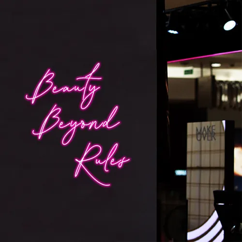 Beauty Beyond Rules Neon Sign - Custom Aprons Now