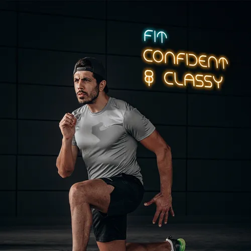 Fit Confident Classy Neon Sign - Custom Aprons Now