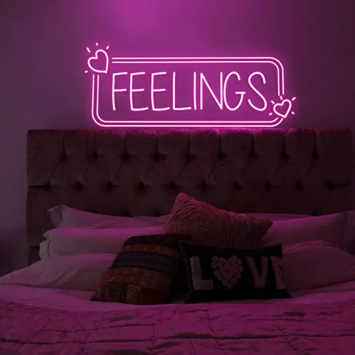 Feelings Neon Sign - Custom Aprons Now