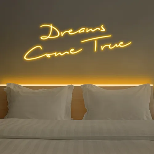 Dreams Come True Neon Sign - Custom Aprons Now
