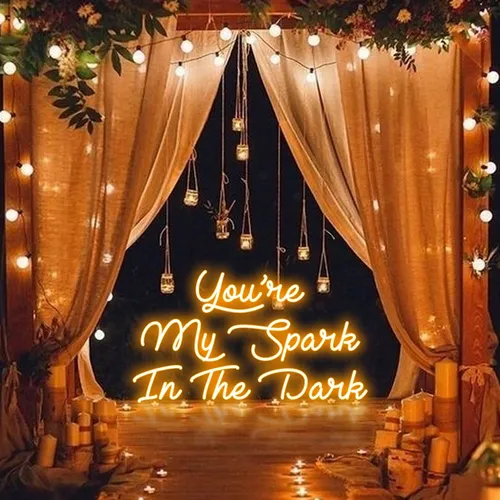You Are My Spark in The Dark Neon Sign - Custom Aprons Now