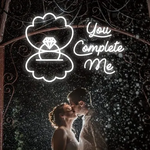 You Complete Me Neon Sign - Custom Aprons Now