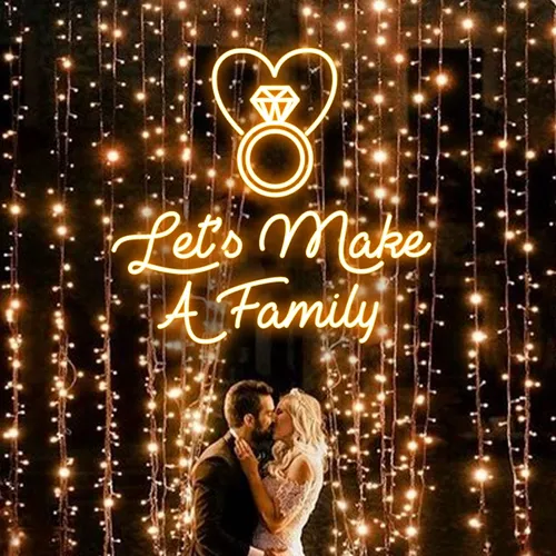Let's Make A Family Neon Sign - Custom Aprons Now