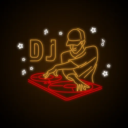 DJ Neon Sign - Custom Aprons Now