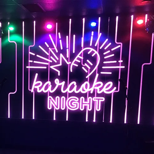 Karaoke Night Neon Sign - Custom Aprons Now