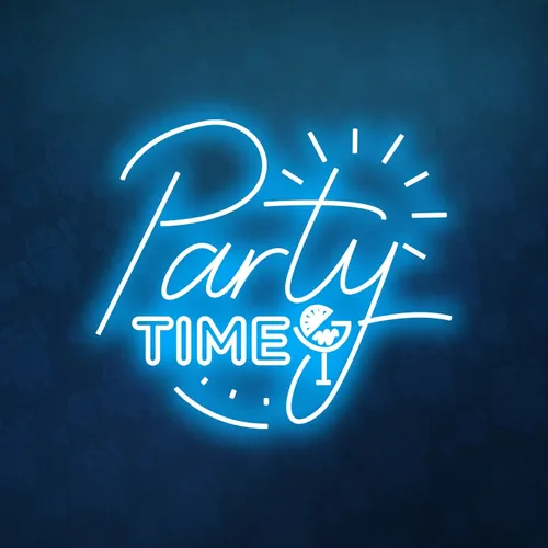 Party Time Neon Sign - Custom Aprons Now