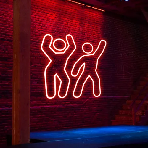 Dancing People Neon Sign - Custom Aprons Now