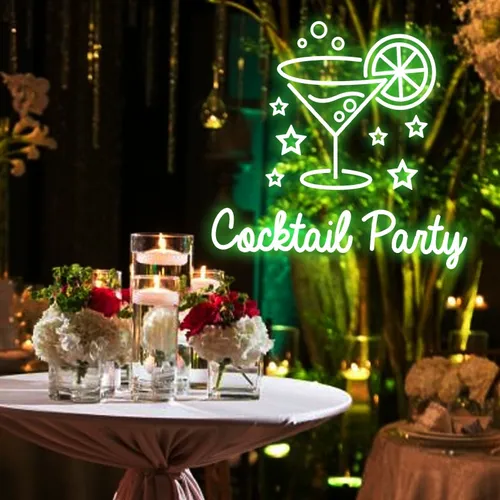 Cocktail Party Neon Sign - Custom Aprons Now