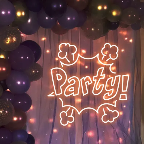 Party Blast Neon Sign - Custom Aprons Now