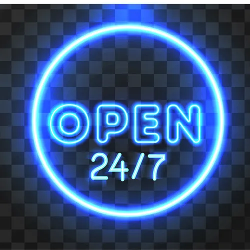 Open Neon Sign - Custom Aprons Now