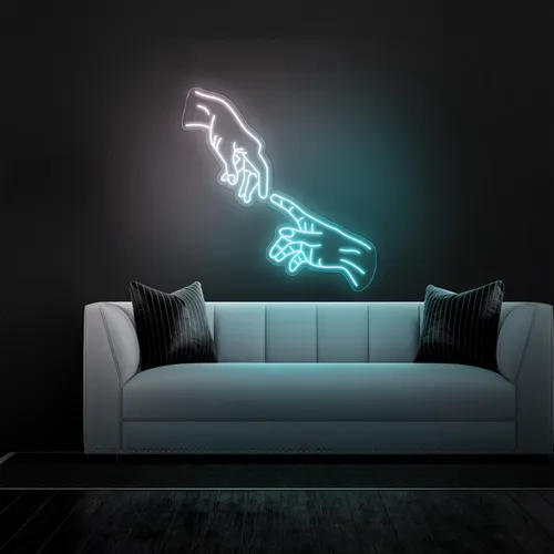 Hands Of God Neon Sign - Custom Aprons Now