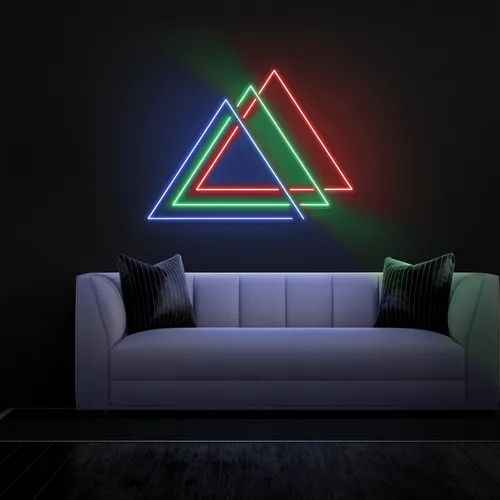 Triangles Neon Sign - Custom Aprons Now