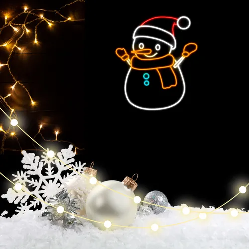 Olaf The Snowman Neon Sign - Custom Aprons Now