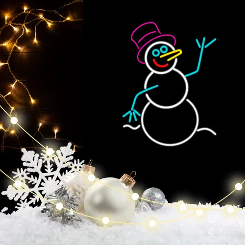 Frosty The Snowman Neon Sign - Custom Aprons Now