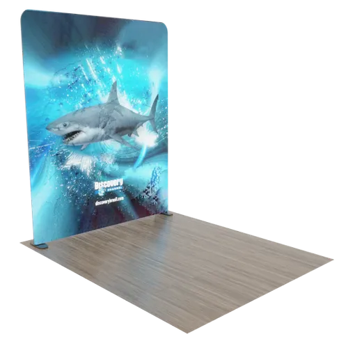 Custom Backlit Trade Show Display Tension Fabric 8' x 8' - Table Covers Now