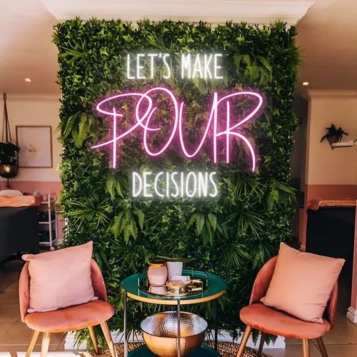 Let's Make Pour Decisions Neon Signs