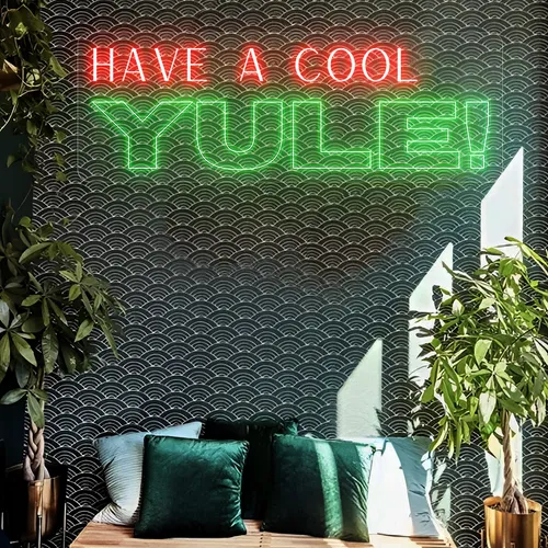 Have a Cool Yule! Neon Sign - Custom Aprons Now