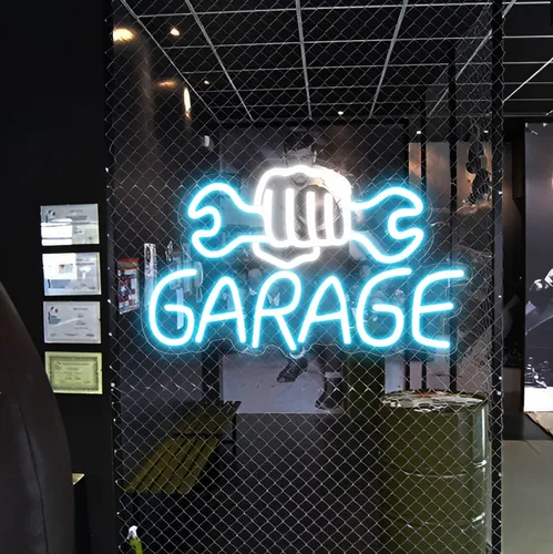 Garage Neon Sign - Custom Aprons Now