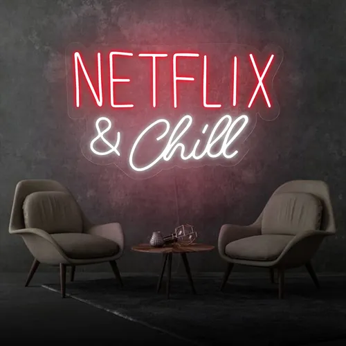 Netflix and Chill Neon Sign - Custom Aprons Now