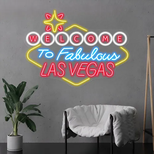 Welcome to Fabulous Las Vegas Neon Sign - Custom Aprons Now