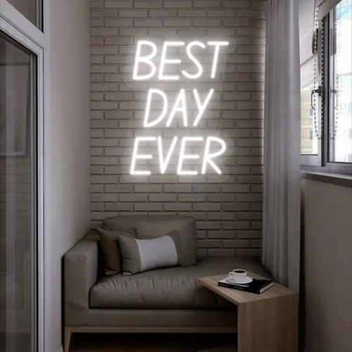 Best Day Ever Neon Sign - Custom Aprons Now