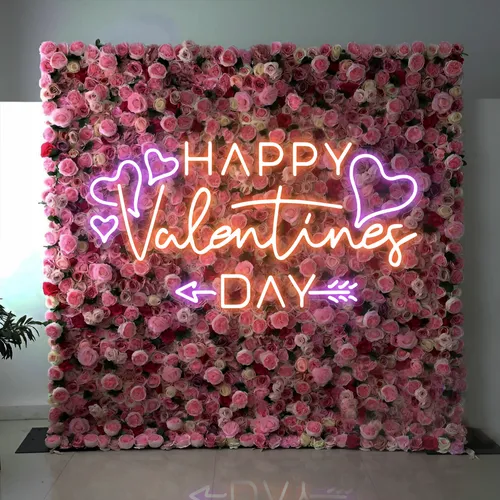 Happy Valentines Day Neon Sign - Custom Aprons Now