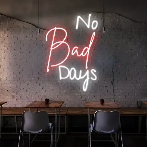 No Bad Days Neon Sign - Custom Aprons Now