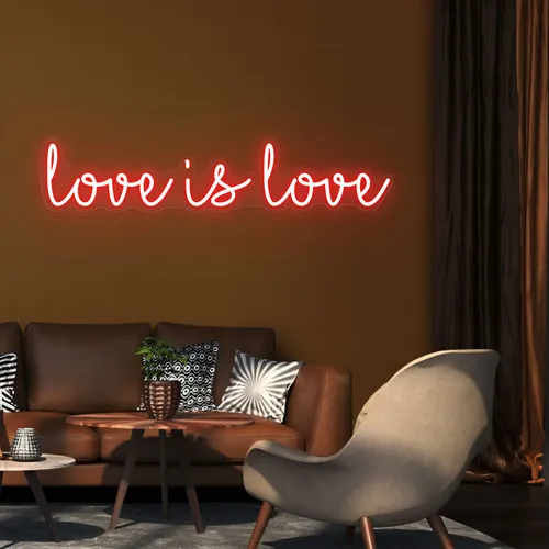 Love Is Love Neon Sign - Custom Aprons Now