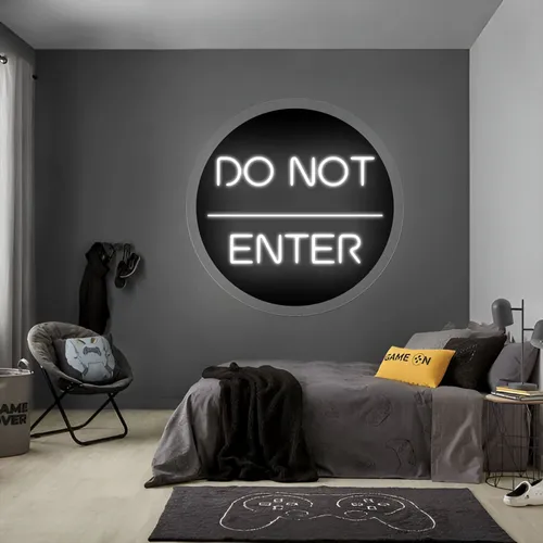 Do Not Enter Neon Sign - Custom Aprons Now